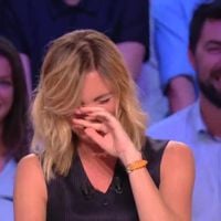 Isabelle Ithurburu et Sébastien Chabal pris d'un fou rire dans le "Canal Rugby Club"