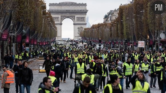 Les Gilets jaunes hier sur les Champs-Elysées