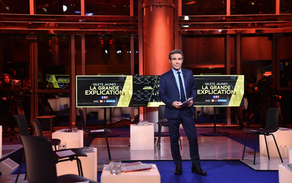 David Pujadas sur le plateau de "La Grande Explication"