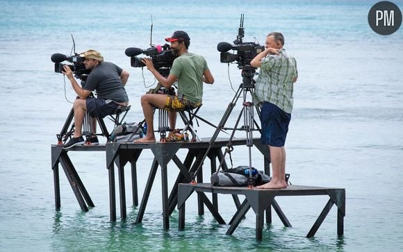 Des cameramen à l'oeuvre sur le tournage de "Koh-Lanta"