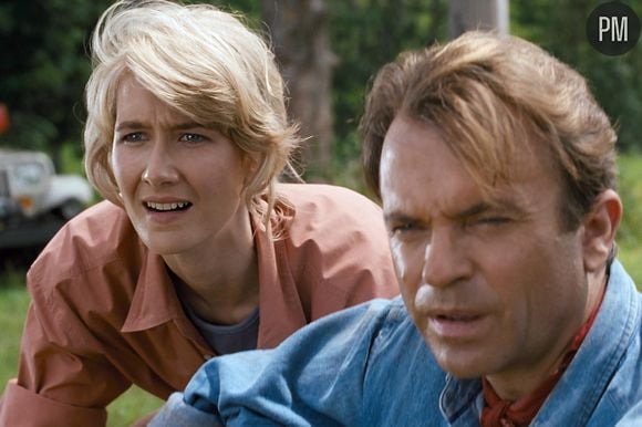 Laura Dern et Sam Neill dans "Jurassic Park"