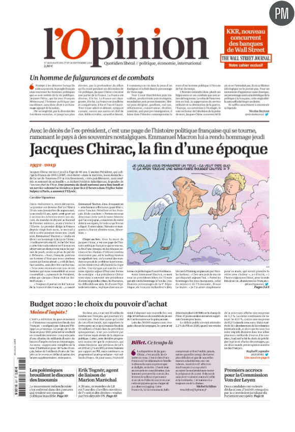 Une de "L'Opinion" du vendredi 27 septembre