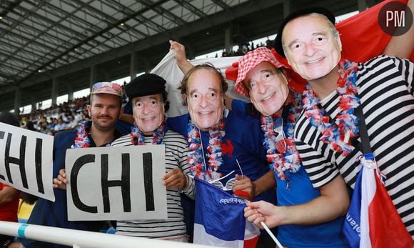 Des supporters français durant France/États-Unis