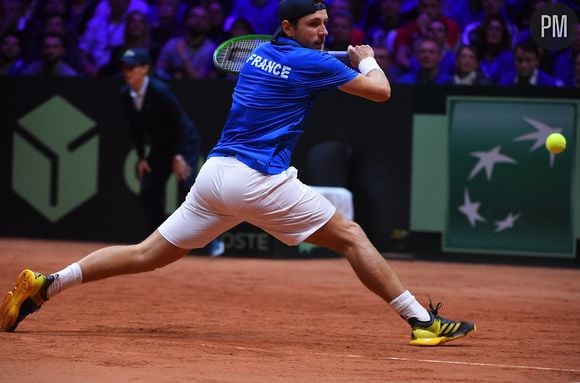 Lucas Pouille lors de la Coupe Davis 2019