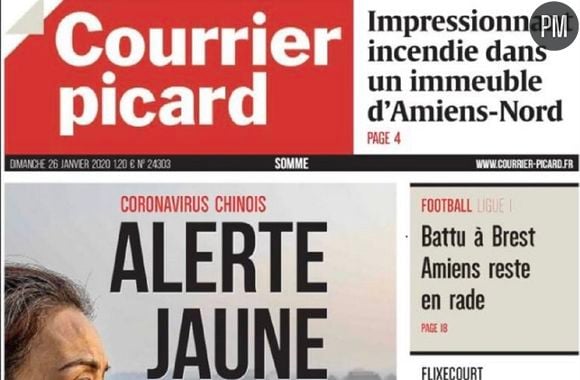 A la Une du "Courrier Picard" du 26 janvier