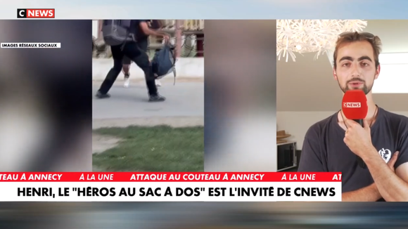 Henri d'Anselme, "le héros au sac à dos" d'Annecy, débarque sur CNews et C8