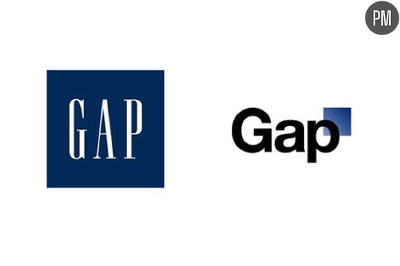 L'ancien et le nouveau logo de GAP.