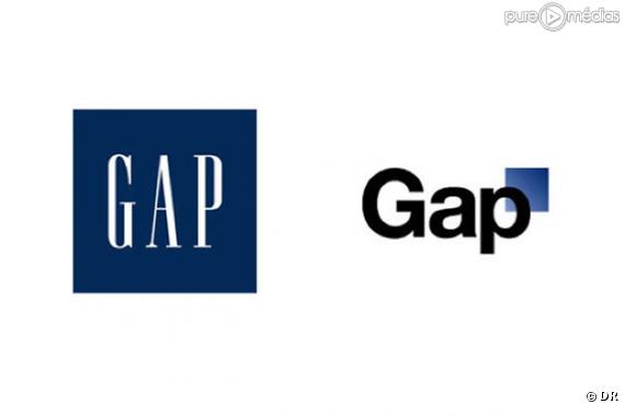 L'ancien et le nouveau logo de GAP.