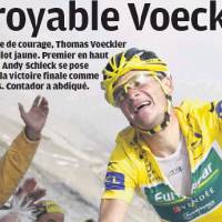 Tour de France : la presse s'emballe pour le héros national Thomas Voeckler