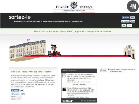 Le site internet de l'Elysée piraté