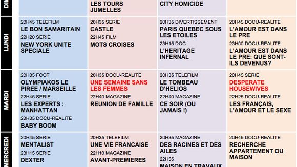 Tous les programmes du 10 au 16 septembre