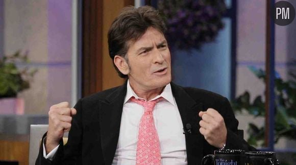 Charlie Sheen sur le plateau du "Tonight Show" de Jay Leno en septembre 2011