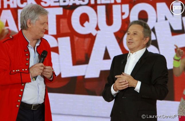 Michel Drucker et Patrick Sébastien, le 9 octobre 2011 sur France 2.