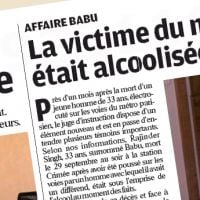 Le "héros" Babu avait 2,4 grammes d'alcool dans le sang