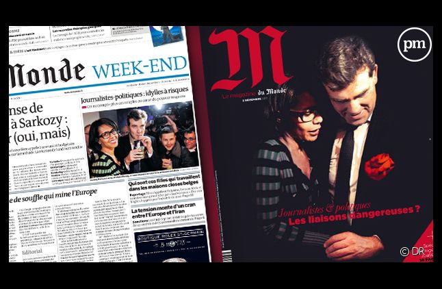 Les Unes du quotidien "Le Monde" et de "M Magazine" datés du samedi 3 décemrbes.