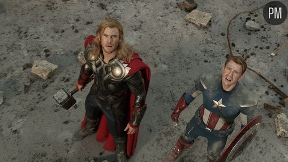 Chris Hemsworth et Chris Evans dans "Avengers"