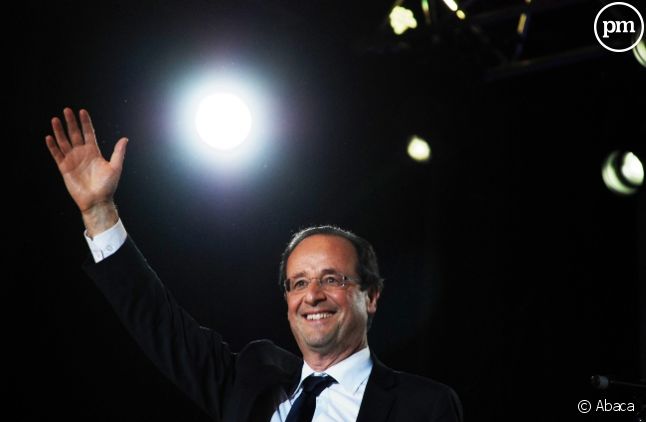 François Hollande, le 6 mai 2012 place de la Bastille à Paris.