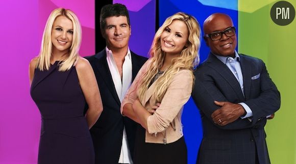 Britney Spears, Simon Cowell, Demi Lovato et L.A. Reid, jurés de "The X Factor" saison 2