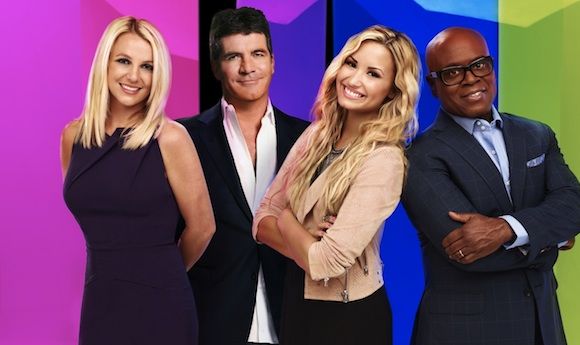 Britney Spears, Simon Cowell, Demi Lovato et L.A. Reid, jurés de "The X Factor" saison 2