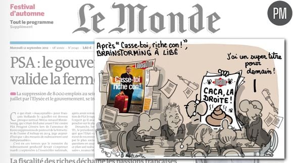 Le Monde se moque des Unes de Libération