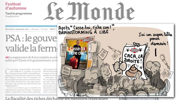 "Casse-toi riche con" : Le Monde se moque de Libération