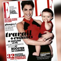 Alessandra Sublet et son bébé à la Une du magazine "Elle"