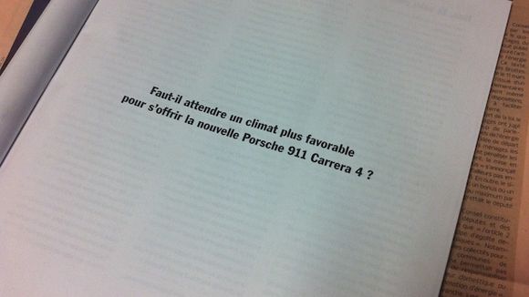 Pub : La provocante question de Porsche dans "Le Figaro Magazine"