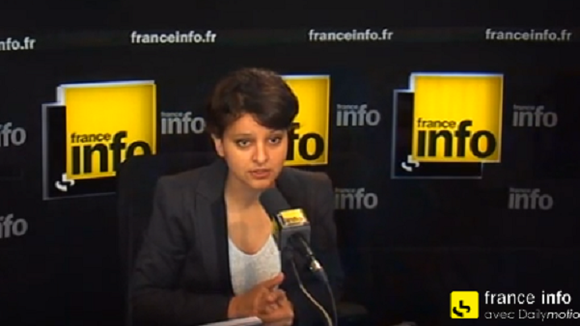 Najat Vallaud-Belkacem au micro de France Info ce matin