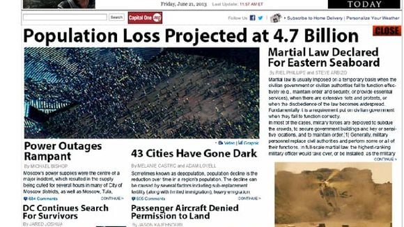 Pub : "World War Z" attaque la Une du New York Times