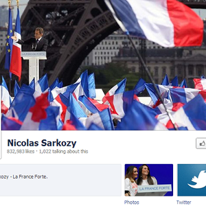 Capture d'écran de la page Facebook de Nicolas Sarkozy