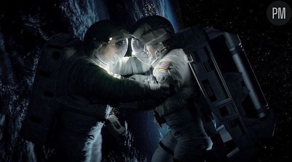 Sandra Bullock et George Clooney dans "Gravity" d'Alfonso Cuaron.