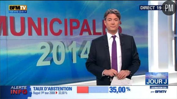 La soirée électorale de BFMTV a été suivie par 550.000 téléspectateurs en moyenne.