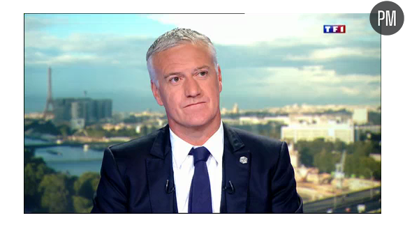 Didier Deschamps, sur le plateau de TF1.