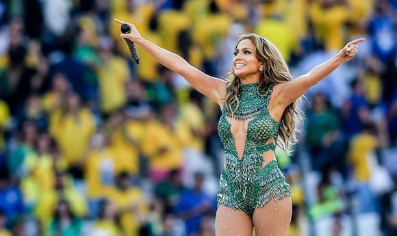 Jennifer Lopez lors de la cérémonie d'ouverture de la Coupe du monde 2014