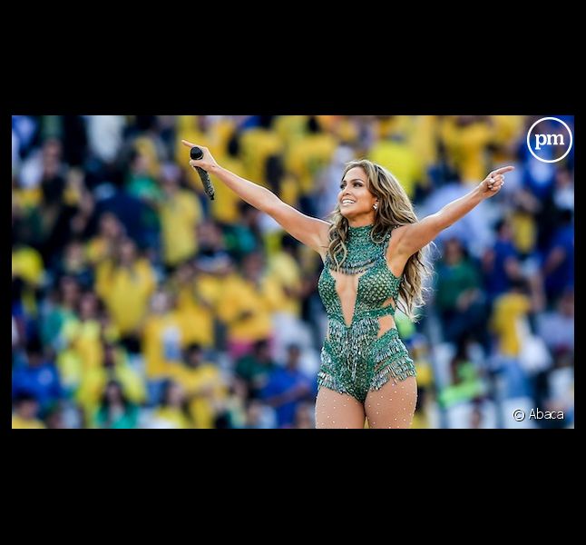 Jennifer Lopez lors de la cérémonie d'ouverture de la Coupe du monde 2014