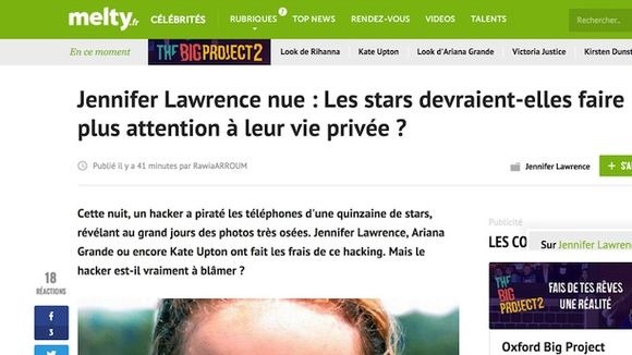 Scandale des photos nues : Melty retire un article choquant qui blâmait les stars !