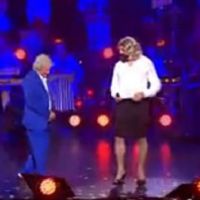 "40 ans de Patrick Sebastien" : Sébastien Chabal arrive grimé en Claire Chazal