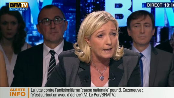 Marine Le Pen : 2h30 d'antenne sur BFMTV en 3 jours