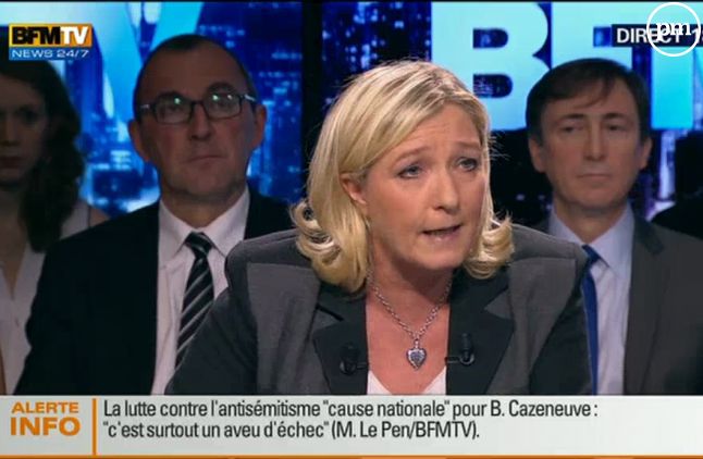 Marine Le Pen, sur BFMTV le 7 décembre 2014.