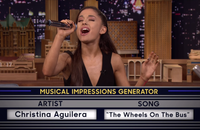 Ariana Grande imite Britney, Céline et Christina chez Jimmy Fallon