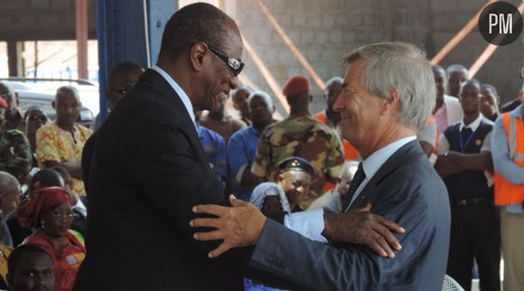 V. Bolloré et A. Condé, président de la République de Guinée.