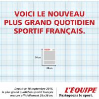 "L'Equipe" passe définitivement au format tabloïd demain