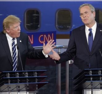 Donald Trump et Jeb Bush lors du débat sur CNN