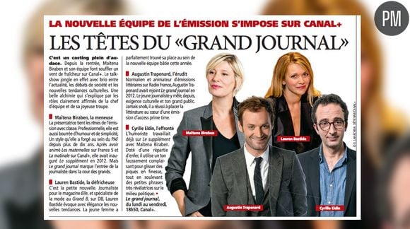 L'article de "Direct Matin" sur "Le Grand Journal".