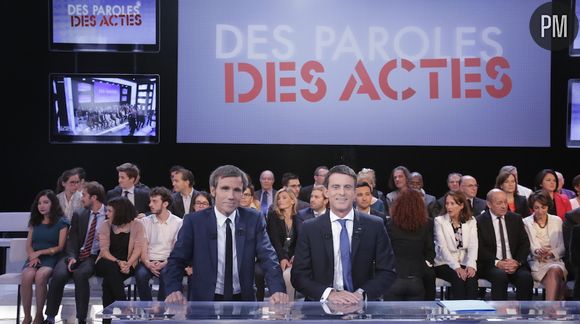 Manuel Valls et David Pujadas