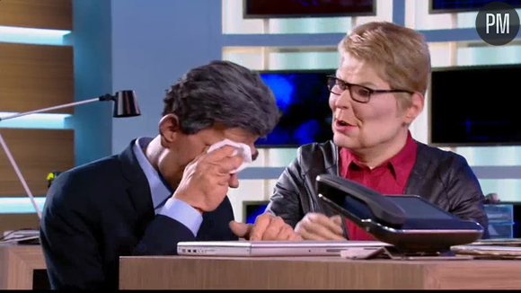 David Pujadas et Elise Lucet, dans "Les Guignols".