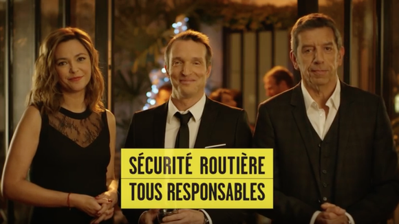 Sandrine Quétier, Stéphane Rotenberg, Michel Cymes et Laurence Ferrari pour la Sécurité routière