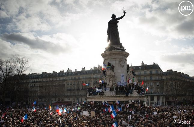 Image de la place de la République (Paris) le 11 janvier 2015