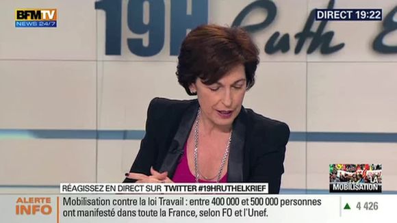 Ruth Elkrief sur BFMTV.