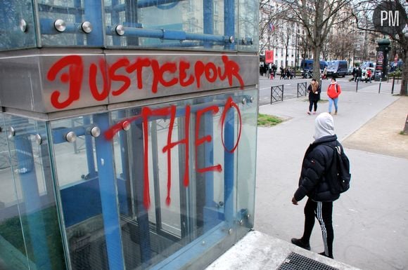 Manifestation en faveur de Théodore Luhaka en février 2017